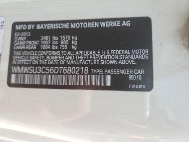 Photo 10 from auction – 2013 MINI COOPER with VIN WMWSU3C56DT680218