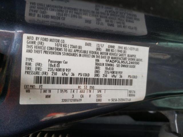 Photo 10 from auction – 2018 FORD FOCUS ST with VIN 1FADP3L95JL246590