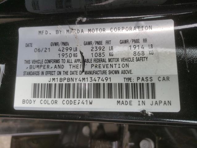 Photo 10 from auction – 2021 MAZDA 3 PREMIUM with VIN JM1BPBNY4M1347491