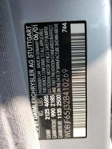 صورة رقم 10 من المزاد - 2002 MERCEDES-BENZ E 320 مع VIN WDBJF65J32B410269