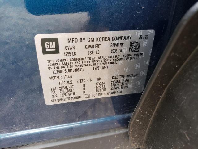 Photo 10 from auction – 2021 CHEVROLET TRAILBLAZE with VIN KL79MPSL5MB005519