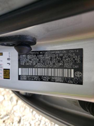 Photo 10 from auction – 2015 TOYOTA PRIUS with VIN JTDKN3DU2F0412437