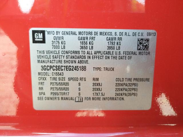Photo 10 from auction – 2014 CHEVROLET SILVERADO with VIN 3GCPCSEC7EG245188