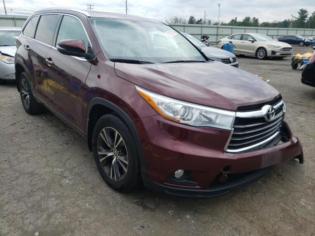 TOYOTA HIGHLANDER 2016 with VIN 5TDJKRFH0GS225767 - Photo from auction