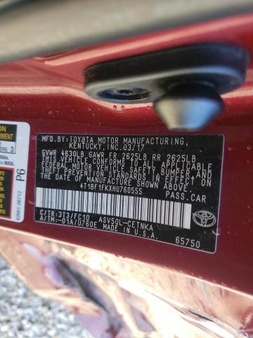 Photo 10 from auction – 2017 TOYOTA CAMRY LE with VIN 4T1BF1FKXHU760555