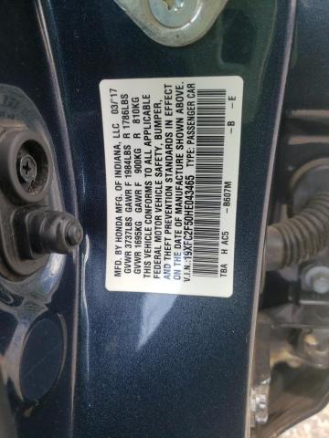 Photo 10 from auction – 2017 HONDA CIVIC LX with VIN 19XFC2F50HE043465
