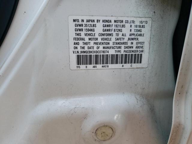 Photo 10 from auction – 2013 HONDA FIT with VIN JHMGE8H3XDC078074