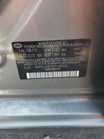 Photo 10 from auction – 2012 HYUNDAI ELANTRA GL with VIN 5NPDH4AE2CH145043