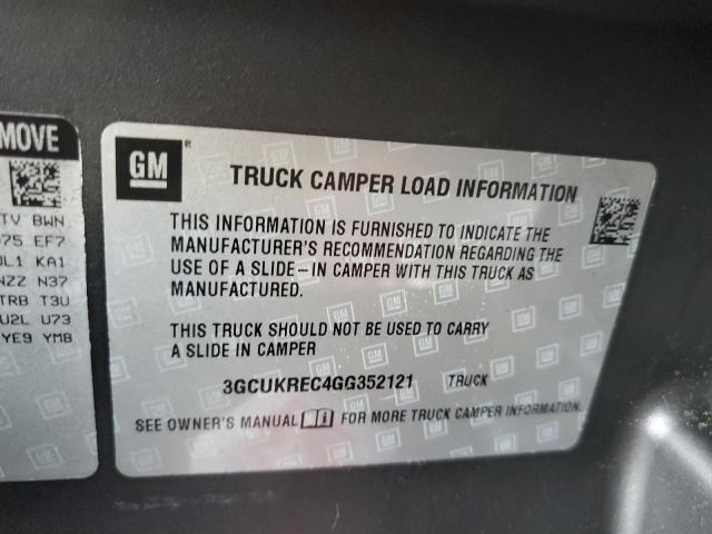 Photo 10 from auction – 2016 CHEVROLET SILVERADO with VIN 3GCUKREC4GG352121