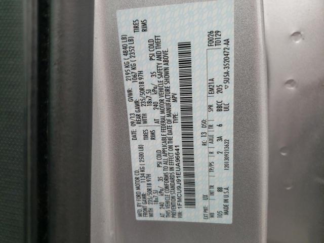 Photo 10 from auction – 2014 FORD ESCAPE TIT with VIN 1FMCU9J91EUA96641