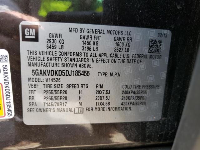Photo 10 from auction – 2013 BUICK ENCLAVE with VIN 5GAKVDKD5DJ185455