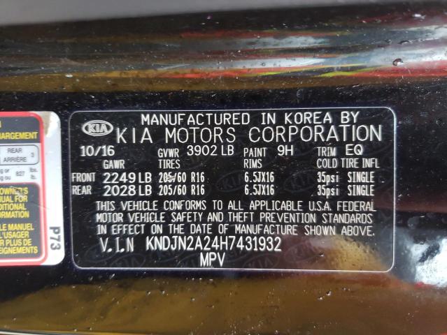 Photo 10 from auction – 2017 KIA SOUL with VIN KNDJN2A24H7431932