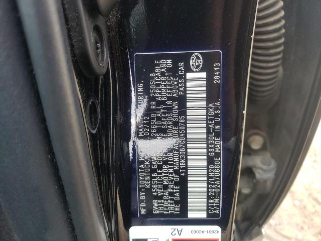 Photo 10 from auction – 2012 TOYOTA AVALON BAS with VIN 4T1BK3DB7CU450785