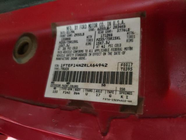 Photo 10 from auction – 1994 FORD F150 with VIN 1FTEF14N2RLA64942