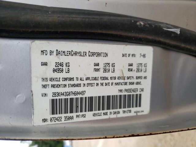 Photo 10 from auction – 2007 DODGE CHARGER SE with VIN 2B3KA43G07H604497