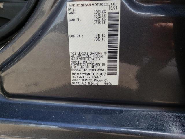 Photo 10 from auction – 2021 NISSAN ALTIMA S with VIN 1N4BL4BV8MN367307