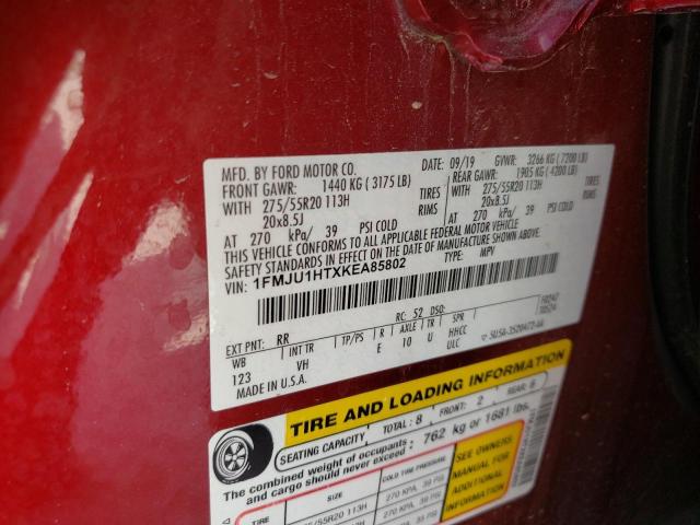 Photo 10 from auction – 2019 FORD EXPEDITION with VIN 1FMJU1HTXKEA85802
