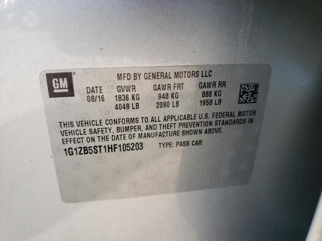 Photo 10 from auction – 2017 CHEVROLET MALIBU LS with VIN 1G1ZB5ST1HF105203