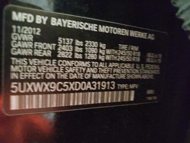 Photo 10 from auction – 2013 BMW X3 XDRIVE2 with VIN 5UXWX9C5XD0A31913