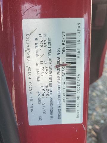 Photo 10 from auction – 2013 MAZDA 3 I with VIN JM1BL1UF4D1805925