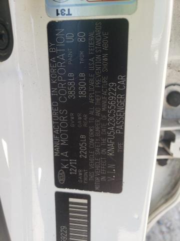 Photo 10 from auction – 2012 KIA FORTE with VIN KNAFU5A23C5569229