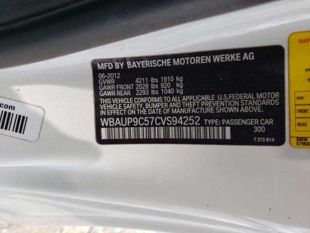 Photo 10 from auction – 2012 BMW 128 I with VIN WBAUP9C57CVS94252