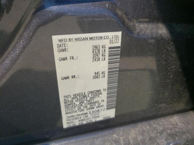 Photo 10 from auction – 2022 NISSAN ALTIMA S with VIN 1N4BL4BV6NN330872