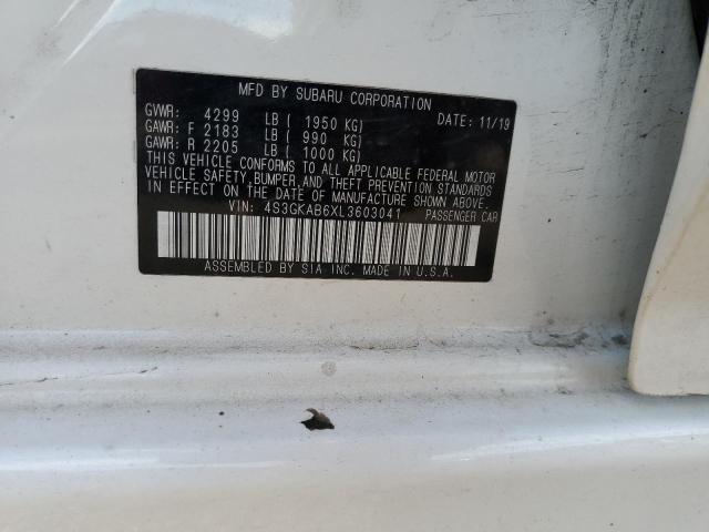 Photo 10 from auction – 2020 SUBARU IMPREZA with VIN 4S3GKAB6XL3603041