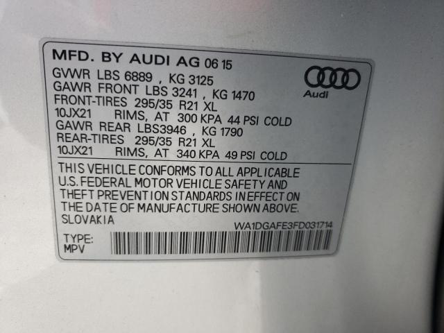 Photo 10 from auction – 2015 AUDI Q7 PRESTIG with VIN WA1DGAFE3FD031714