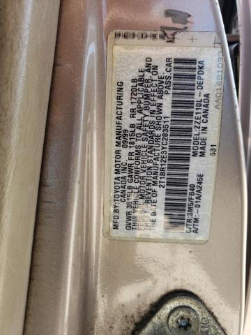 Photo 10 from auction – 2000 TOYOTA COROLLA VE with VIN 2T1BR12E3YC283511
