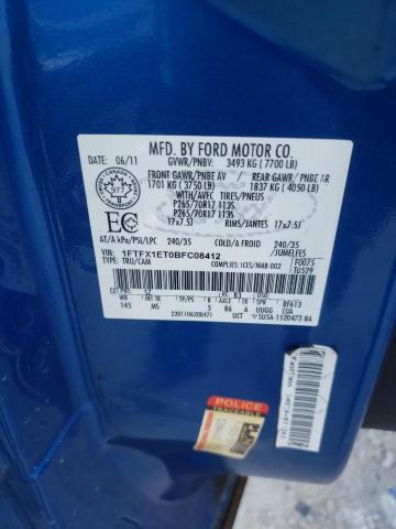 Photo 10 from auction – 2011 FORD F150 SUPER with VIN 1FTFX1ET0BFC08412