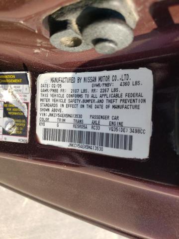 Photo 10 from auction – 2005 INFINITI G35 with VIN JNKCV54EX5M413530