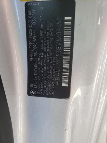 Photo 10 from auction – 2011 BMW 135 I with VIN WBAUC9C53BVM09553
