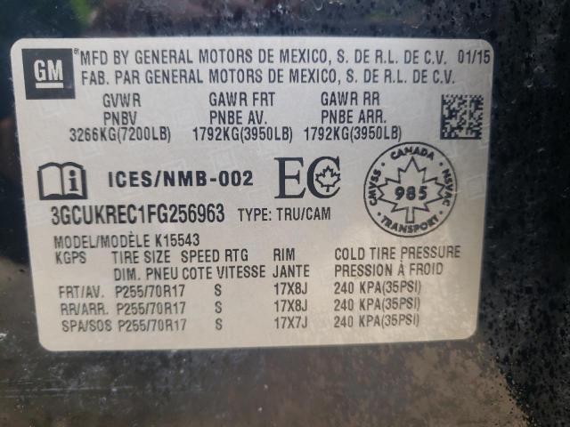 Photo 10 from auction – 2015 CHEVROLET SILVERADO with VIN 3GCUKREC1FG256963