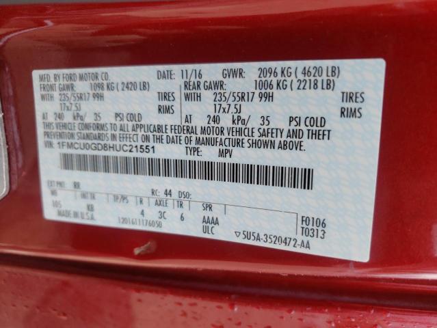 Photo 10 from auction – 2017 FORD ESCAPE SE with VIN 1FMCU0GD8HUC21551
