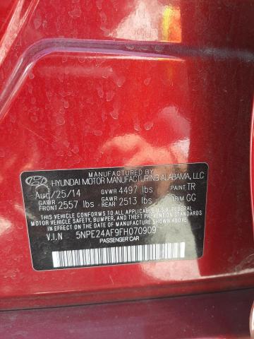 Photo 10 from auction – 2015 HYUNDAI SONATA SE with VIN 5NPE24AF9FH070909