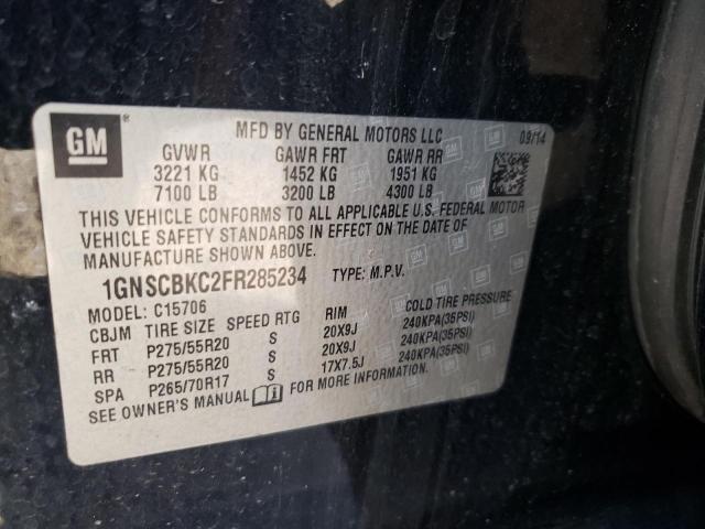 Photo 10 from auction – 2015 CHEVROLET TAHOE C150 with VIN 1GNSCBKC2FR285234