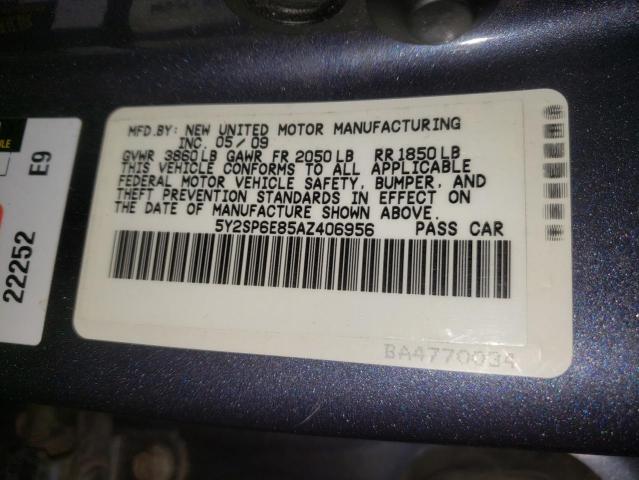 Photo 10 from auction – 2010 PONTIAC VIBE with VIN 5Y2SP6E85AZ406956