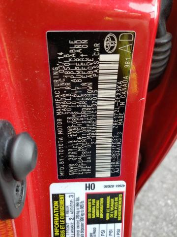 Photo 10 from auction – 2014 TOYOTA COROLLA L with VIN 2T1BURHE7EC137015