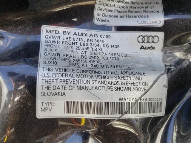 Photo 10 from auction – 2010 AUDI Q7 PREMIUM with VIN WA1CYAFEXAD000428