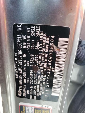 Photo 10 from auction – 2016 KIA SORENTO SX with VIN 5XYPK4A56GG008604