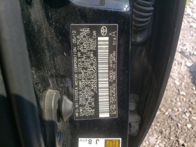 Photo 10 from auction – 2012 TOYOTA PRIUS with VIN JTDKN3DU6C5455547