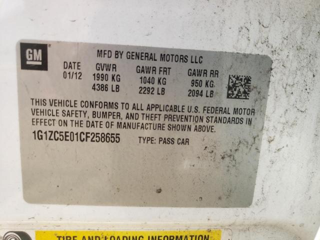 Photo 10 from auction – 2012 CHEVROLET MALIBU with VIN 1G1ZC5E01CF258655