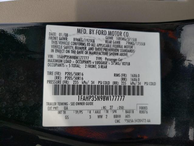 Photo 10 from auction – 2008 FORD FOCUS SE with VIN 1FAHP35N98W177777