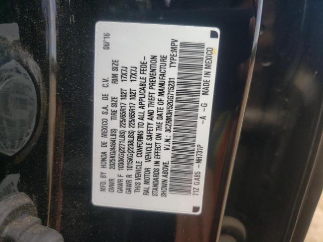 Photo 10 from auction – 2016 HONDA CR-V EX with VIN 3CZRM3H52GG715231