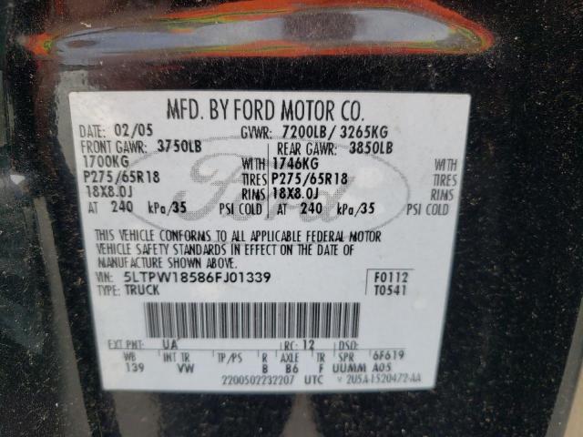 Photo 10 from auction – 2006 LINCOLN MARK LT with VIN 5LTPW18586FJ01339