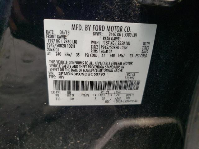 Photo 10 from auction – 2013 FORD EDGE LIMIT with VIN 2FMDK3KC9DBC50793