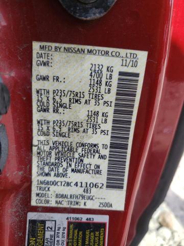 Photo 10 from auction – 2011 NISSAN FRONTIER S with VIN 1N6BD0CT2BC411062