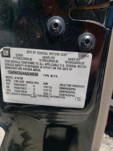Photo 10 from auction – 2004 GMC YUKON DENA with VIN 1GKEK63U44J249505