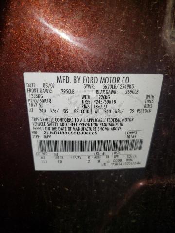 Photo 10 from auction – 2009 LINCOLN MKX with VIN 2LMDU88C59BJ08225